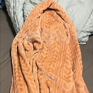 Cozy Peach Fleece bathrobe
